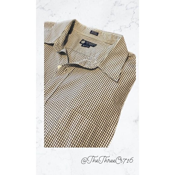 Men's J. Crew Haberdashery XL 17-17 1/2 long sleeve button-down black an… - Picture 1 of 5